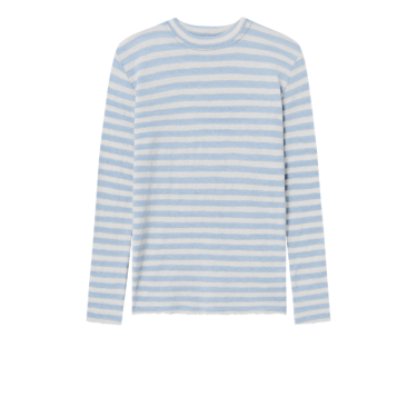 by basics Shirt raw white/sky blue melange 