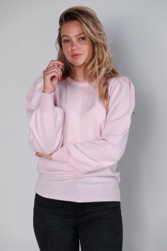 Davida Puff ballon sleeve sweater - Light pink 