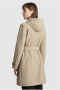Woolrich Belted fayette light parka feather beige bij Marja Lamme Fashion Amsterdam!