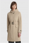 Woolrich Belted fayette light parka feather beige 