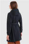 Woolrich Belted fayette light parka melton blue bij Marja Lamme Fashion Amsterdam!