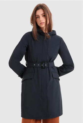 Woolrich Belted fayette light parka melton blue 