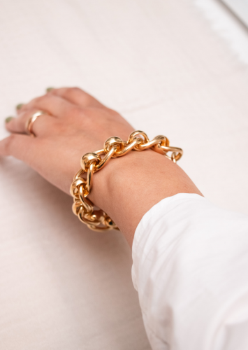 Sarah Lou Big apple bracelet geel goud 