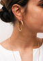 Sarah Lou hoop twist medium geel goud 