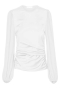 Dorothee Schumacher Playful volume shirt blouse powder white 