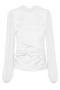Dorothee Schumacher Playful volume shirt blouse powder white 