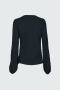 Dorothee Schumacher Playful volume shirt blouse pure black bij Marja Lamme Fashion Amsterdam!