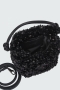 Dorothee Schumacher Softly sparkles small pouch bag charcoal blue bij Marja Lamme Fashion Amsterdam!