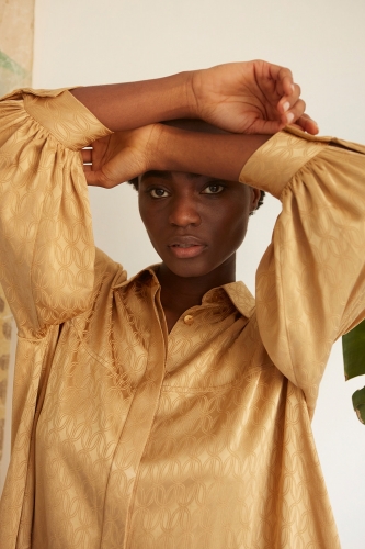 SIYU Woven shirt gold 