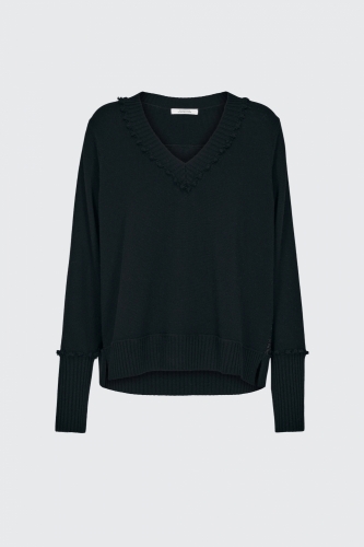 Dorothee Schumacher Shiny coolness pullover pure black 