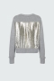 Dorothee Schumacher Shiny coolness cardigan shaded grey bij Marja Lamme Fashion Amsterdam!