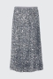 Dorothee Schumacher Shimmering attraction skirt dark metal grey bij Marja Lamme Fashion Amsterdam!