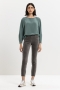 Luisa Cerano skinny velvet denim  grey taupe 
