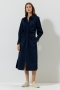 Luisa Cerano jurk met katoen-mix dark blue 