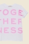 Dorothee Schumacher TOGETHERNESS o-neck white pink mix bij Marja Lamme Fashion Amsterdam!