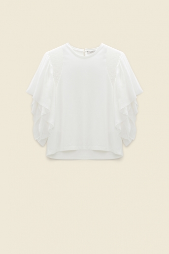 Dorothee Schumacher SENSUAL SOPHISTICATION o-neck camellia white 