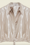 Dorothee Schumacher SHIMMERING EASE blouse shiny white bij Marja Lamme Fashion Amsterdam!