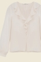 Dorothee Schumacher FLUID VOLUMES blouse off white bij Marja Lamme Fashion Amsterdam!