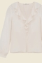 Dorothee Schumacher FLUID VOLUMES blouse off white bij Marja Lamme Fashion Amsterdam!