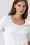 Luisa Cerano t-shirt aus organic-cotton White bij Marja Lamme fashion Amsterdam!