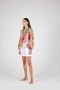 120% lino Short sleeve printed women shirt washed bij Marja Lamme fashion Amsterdam!