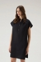 Woolrich Poplin medium dress black 2 bij Marja Lamme fashion Amsterdam!