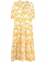 Woolrich Printed poplin dress fire yellow flower 2 