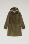 Woolrich Fayette light coat Dark Green bij Marja Lamme fashion Amsterdam!