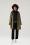Woolrich Fayette light coat Dark Green bij Marja Lamme fashion Amsterdam!