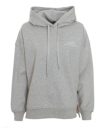 Closed printed hoodie light grey melange 