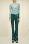 Dorothee Schumacher Sleek comfort pants dark green bij Marja Lamme fashion Amsterdam!