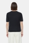 Closed crew neck short sleeve black bij Marja Lamme fashion Amsterdam!