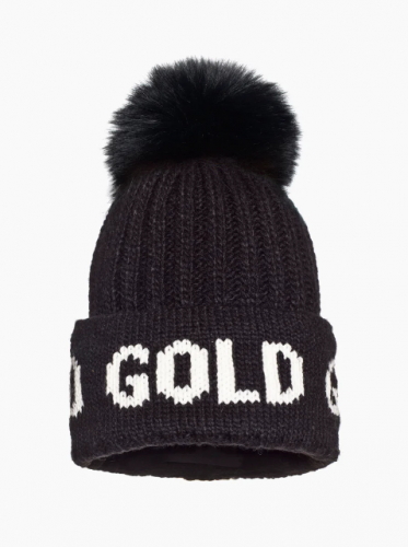 Goldbergh HODD beanie real pom Black