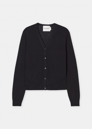 Closed V cardigan long sleeve black 