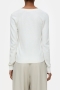 Closed V cardigan long sleeve ivory 