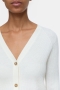 Closed V cardigan long sleeve ivory 