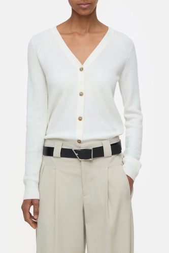 Closed V cardigan long sleeve ivory 