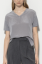 Luisa Cerano V-neck Shirt silver grey 