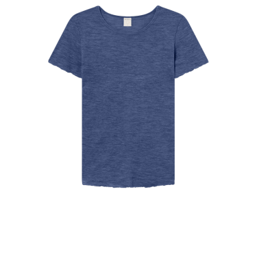 by basics T-Shirt R-neck s/s indigo melange  