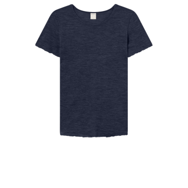 by basics t-shirt r-neck s/s midnight blue melange  