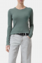 Closed crewneck longsleeve Faded green  