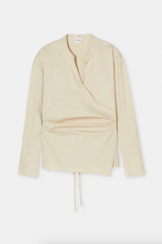 Closed Wrapped blouse Dune beige 