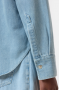 Closed Classic shirt visible placket Light blue 