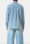 Closed Classic shirt visible placket Light blue 