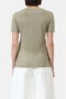 Closed V-neck chino green 
