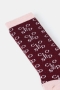 Closed Sock Dark raisin red 