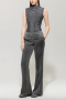 Luisa Cerano Turtleneck-Top Multi/ Urban grey 
