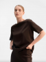 Ahlvar Gallery Yoli silk blouse Dark brown 
