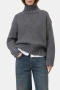Closed Rolli longsleeve dark grey melange  