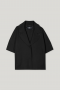 Luisa Cerano Double-face cape deep black 